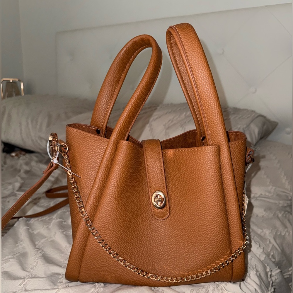 Mini Tote Brown Crossbody Bag